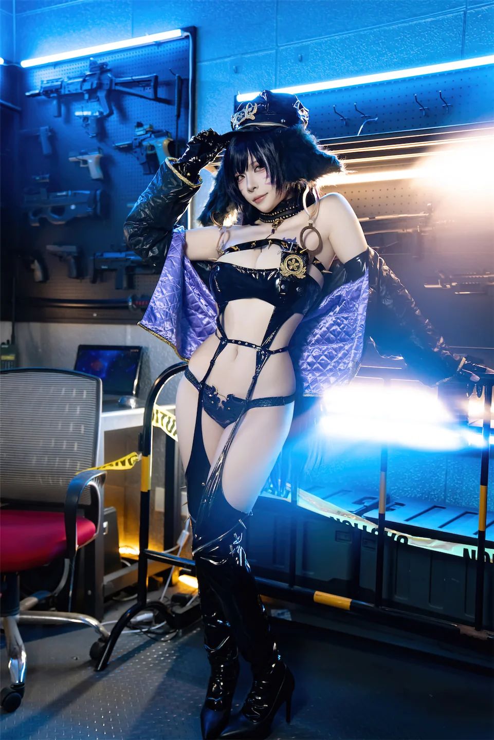 二佐Nisa - No.191 碧蓝航线·武藏 女警 [25P-101MB] tg@simisebaisi 【丝足阁】008.webp
